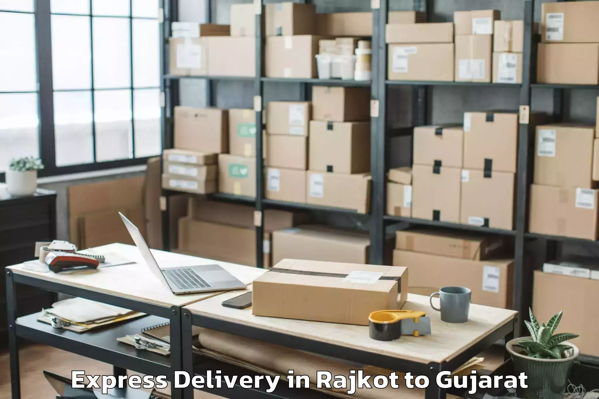 Professional Rajkot to Dhasa Express Delivery